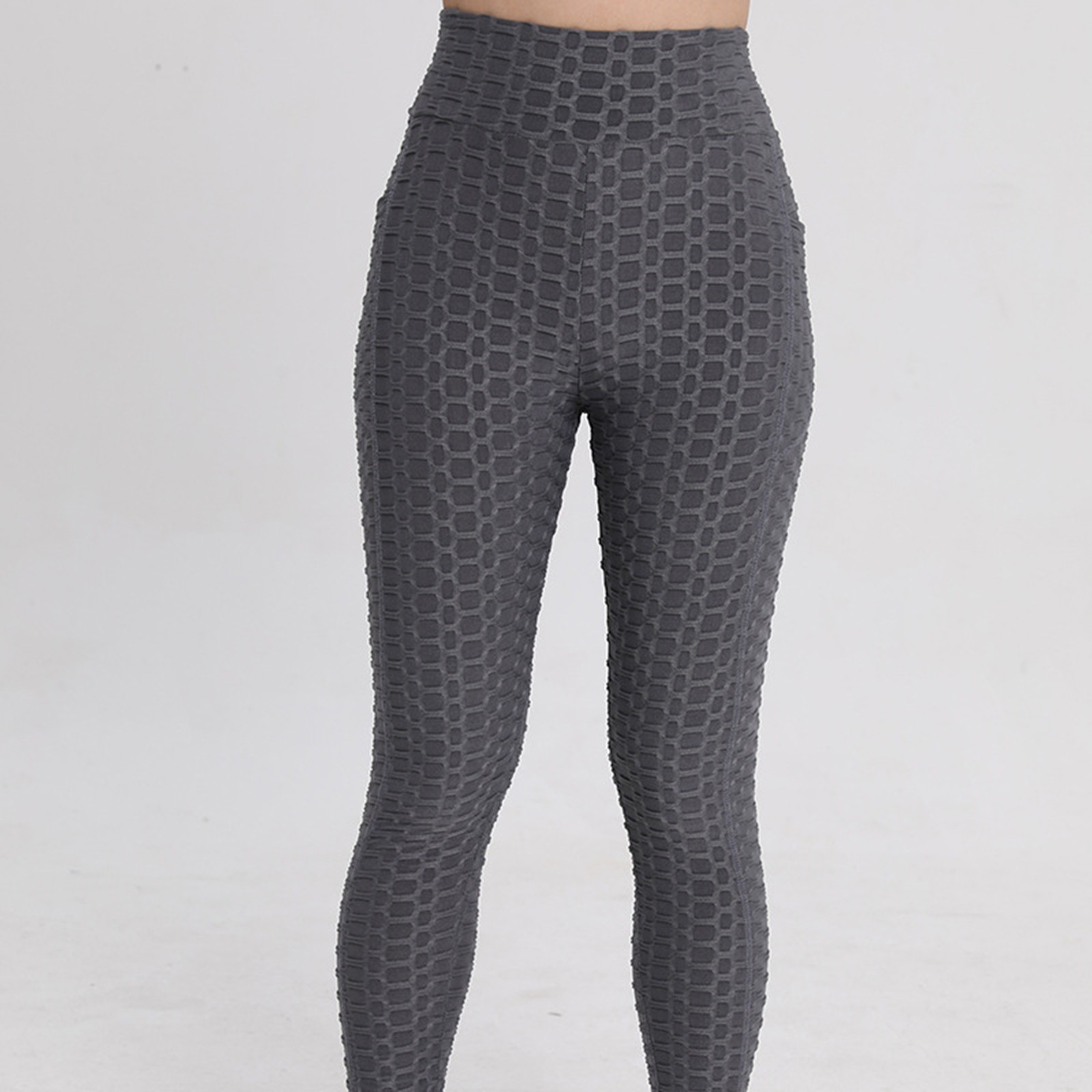thumbnail image 4 of Pantalones de yoga de cintura alta para mujer: realzan los glúteos, leggings con bolsillos, tejido elástico, ideales para fitness/casual, tallas S-XXL, 4 of 5